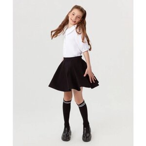 Школьная юбка Button Blue, размер 122, черный