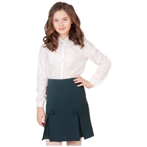 Школьная юбка Инфанта, плиссированная, мини, размер 122/60, зеленый