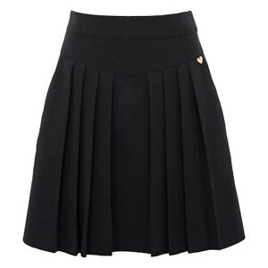 Школьная юбка-полусолнце SLY, с поясом на резинке, мини, размер 146, черный