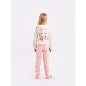 Школьный фартук Fluffy Bunny, размер 110, розовый, белый