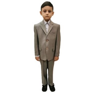 Школьный костюм для мальчика TUGI арт. 523-35 серый полоска (134 см (9 лет