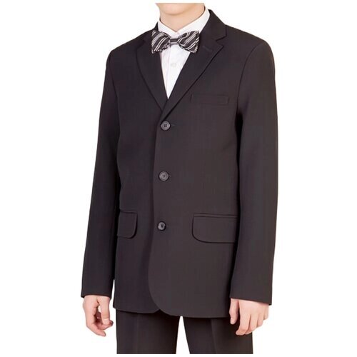 Школьный пиджак Инфанта, однобортный, размер 128/64, черный
