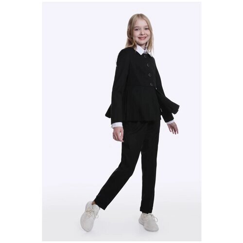 Школьный пиджак Шалуны, подкладка, размер 38, 158, черный