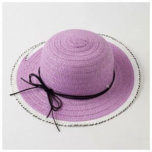 Шляпа для девочки MINAKU «Куколка», цвет фиолетовый, размер 50 , 1 шт.