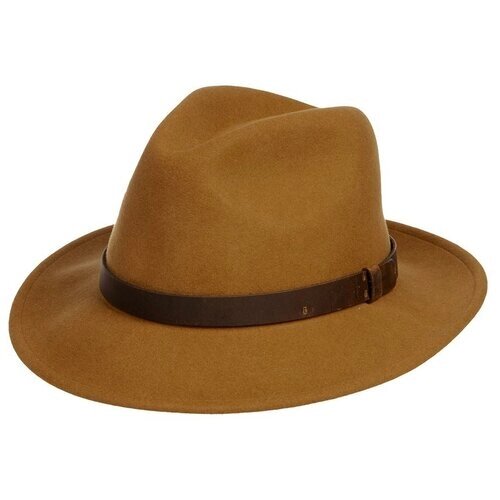 Шляпа федора Bailey, шерсть, утепленная, размер 59, оранжевый