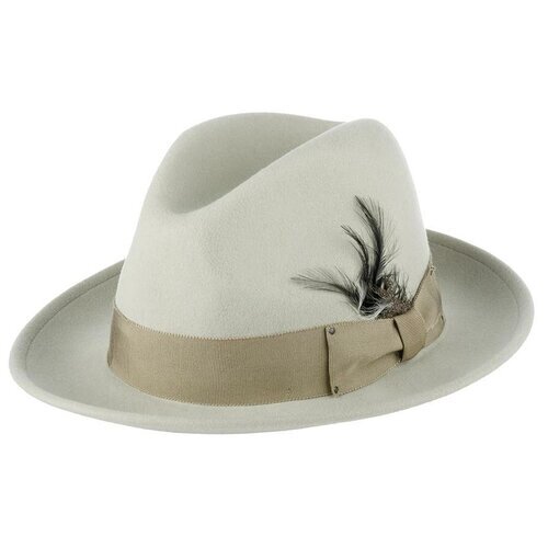 Шляпа федора Bailey, шерсть, утепленная, размер 61, серый