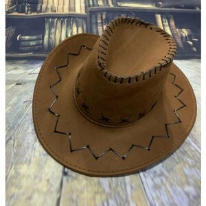 Шляпа ковбойская коричневая (3484)