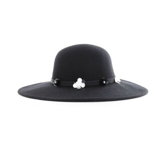 Шляпа Seeberger зимняя, шерсть, утепленная, размер uni, черный