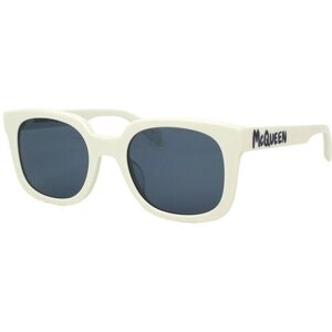 Солнцезащитные очки Alexander McQueen, квадратные, оправа: пластик, белый