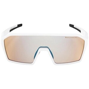 Солнцезащитные очки ALPINA, квадратные, оправа: пластик, спортивные, зеркальные, фотохромные, с защитой от УФ, поляризационные, белый