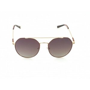 Солнцезащитные очки , авиаторы, оправа: металл, поляризационные, градиентные, коричневый