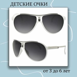 Солнцезащитные очки , авиаторы, оправа: пластик, белый