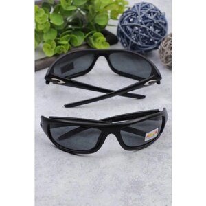 Солнцезащитные очки , авиаторы, оправа: пластик, спортивные, с защитой от УФ, для мужчин, черный