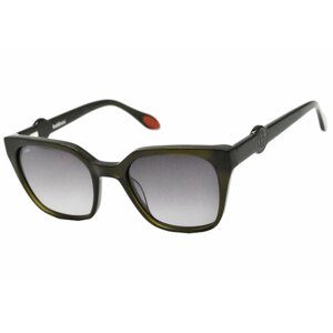 Солнцезащитные очки Baldinini, кошачий глаз, градиентные, с защитой от УФ, для женщин, зеленый