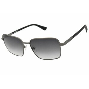 Солнцезащитные очки Baldinini, прямоугольные, оправа: металл, с защитой от УФ, градиентные, для мужчин, серый