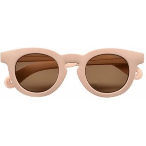 Солнцезащитные очки Beaba, круглые, гибкая оправа/дужки, чехол/футляр в комплекте, с рождения, на ремешке, со 100% защитой от УФ-лучей, розовый