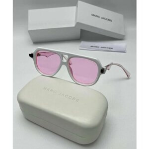 Солнцезащитные очки , белый, розовый
