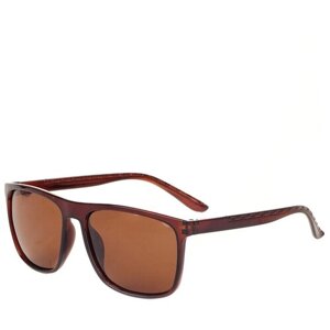 Солнцезащитные очки Boshi, прямоугольные, оправа: пластик, для мужчин, коричневый