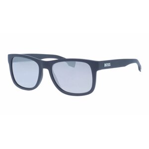 Солнцезащитные очки BOSS, прямоугольные, оправа: пластик, для мужчин, серый