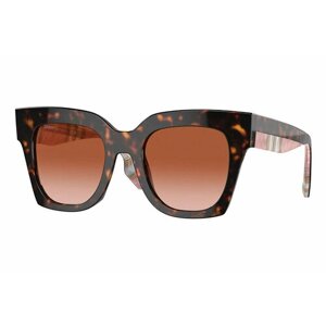 Солнцезащитные очки Burberry, прямоугольные, оправа: пластик, для женщин, черепаховый