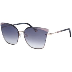 Солнцезащитные очки CAROLINA HERRERA, бабочка, оправа: металл, градиентные, для женщин, фиолетовый