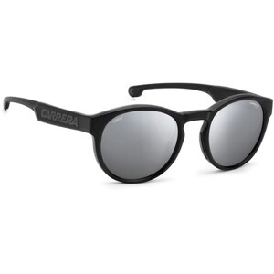 Солнцезащитные очки CARRERA, круглые, оправа: пластик, с защитой от УФ, черный
