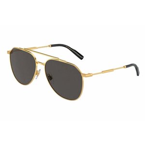 Солнцезащитные очки DOLCE & GABBANA, авиаторы, оправа: металл, золотой