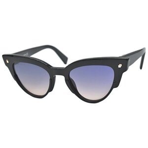 Солнцезащитные очки DSQUARED2, кошачий глаз, оправа: пластик, градиентные, для женщин, черный