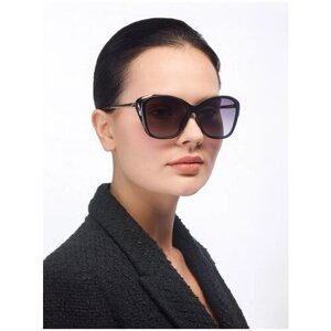 Солнцезащитные очки ELEGANZZA, вайфареры, оправа: пластик, поляризационные, с защитой от УФ, для женщин, черный