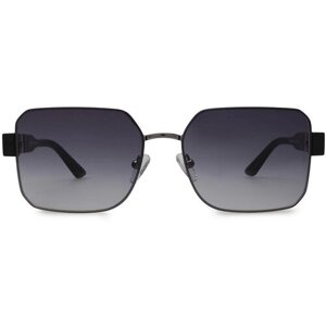 Солнцезащитные очки Furlux, квадратные, оправа: металл, поляризационные, для женщин, черный