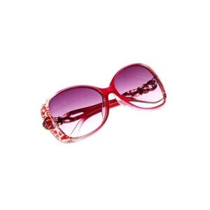 Солнцезащитные очки Galante, бабочка, оправа: пластик, с защитой от УФ, для женщин, красный