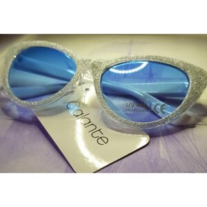 Солнцезащитные очки Galante, кошачий глаз, оправа: пластик, со 100% защитой от УФ-лучей, для девочек, голубой