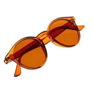 Солнцезащитные очки Galante, круглые, оправа: пластик, с защитой от УФ, для женщин, коричневый