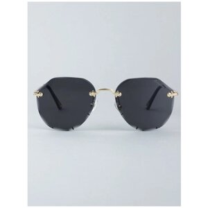 Солнцезащитные очки Graceline, овальные, оправа: металл, для женщин, коричневый