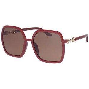 Солнцезащитные очки GUCCI, квадратные, для женщин, бордовый