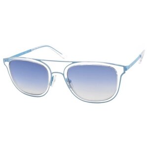 Солнцезащитные очки GUESS, авиаторы, оправа: пластик, градиентные, для женщин, голубой