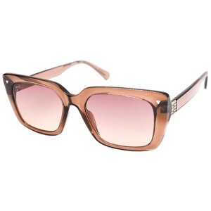 Солнцезащитные очки GUESS, бабочка, оправа: пластик, градиентные, для женщин, розовый
