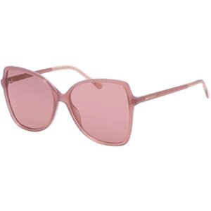 Солнцезащитные очки Jimmy Choo, бабочка, для женщин, розовый