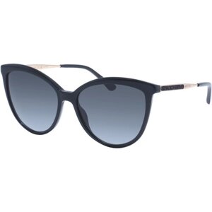 Солнцезащитные очки Jimmy Choo, бабочка, оправа: пластик, для женщин, черный