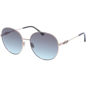 Солнцезащитные очки Jimmy Choo, круглые, оправа: металл, для женщин, золотой
