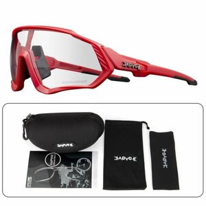 Солнцезащитные очки Kapvoe, спортивные, фотохромные, красный