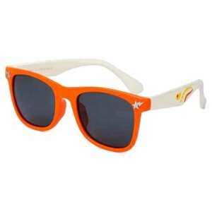 Солнцезащитные очки Keluona, прямоугольные, оправа: пластик, гибкая оправа/дужки, поляризационные, оранжевый