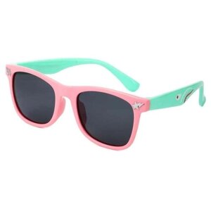 Солнцезащитные очки Keluona, прямоугольные, оправа: пластик, гибкая оправа/дужки, поляризационные, розовый