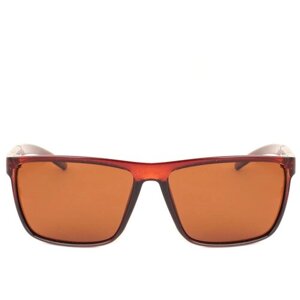 Солнцезащитные очки Keluona, прямоугольные, оправа: пластик, поляризационные, для мужчин, коричневый