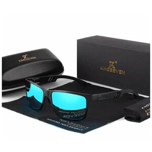 Солнцезащитные очки KINGSEVEN N7180_Black_Blue, голубой, черный