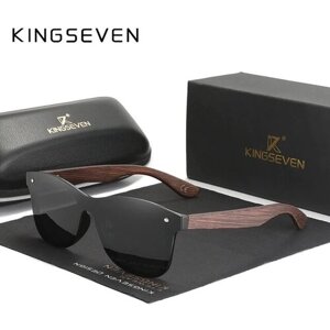 Солнцезащитные очки KINGSEVEN, овальные, складные, поляризационные, с защитой от УФ, коричневый