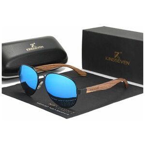 Солнцезащитные очки KINGSEVEN Z-5518_Blue, коричневый, синий