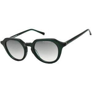 Солнцезащитные очки KREUZBERGKINDER, круглые, с защитой от УФ, градиентные, зеленый