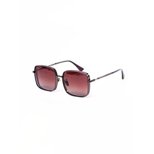 Солнцезащитные очки , квадратные, оправа: металл, с защитой от УФ, для женщин, коричневый