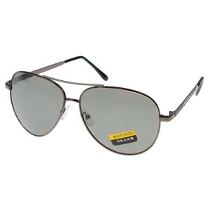 Солнцезащитные очки Мастер К., авиаторы, оправа: металл, поляризационные, для мужчин, черный